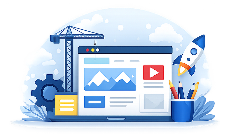 Website builder illustration